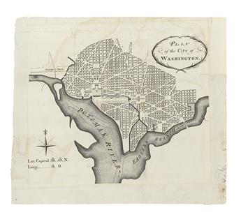 (WASHINGTON, D.C.) Ellicott, Andrew; and Thackara & Vallance. Plan of the City of Washington.